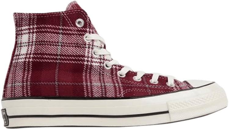 Converse Chuck Taylor All Star 70 Hi 'plaid Pack' - Converse Dark Burgundy (750x422), Png Download