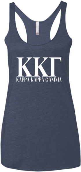 Kappa Kappa Gamma Triblend Racerback Tank - Shirt (600x600), Png Download