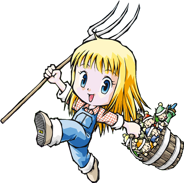 Claire - Harvest Moon More Friends Of Mineral Town Claire (654x709), Png Download
