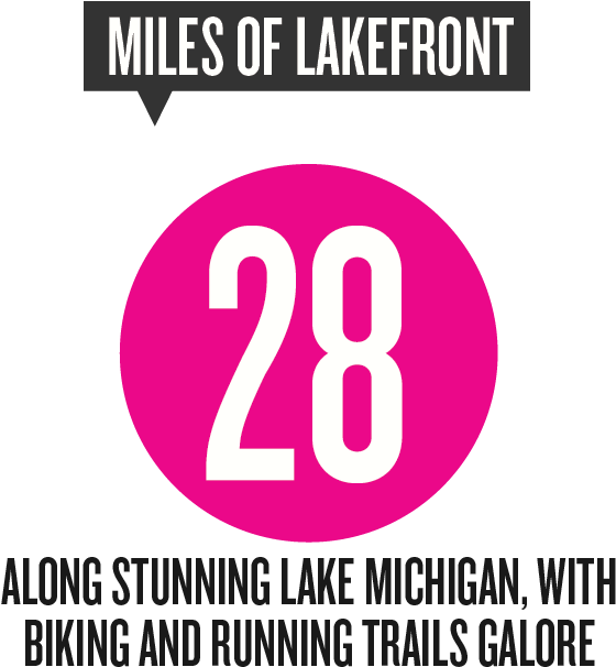 28 Miles Of Lakefront - Circle (800x800), Png Download