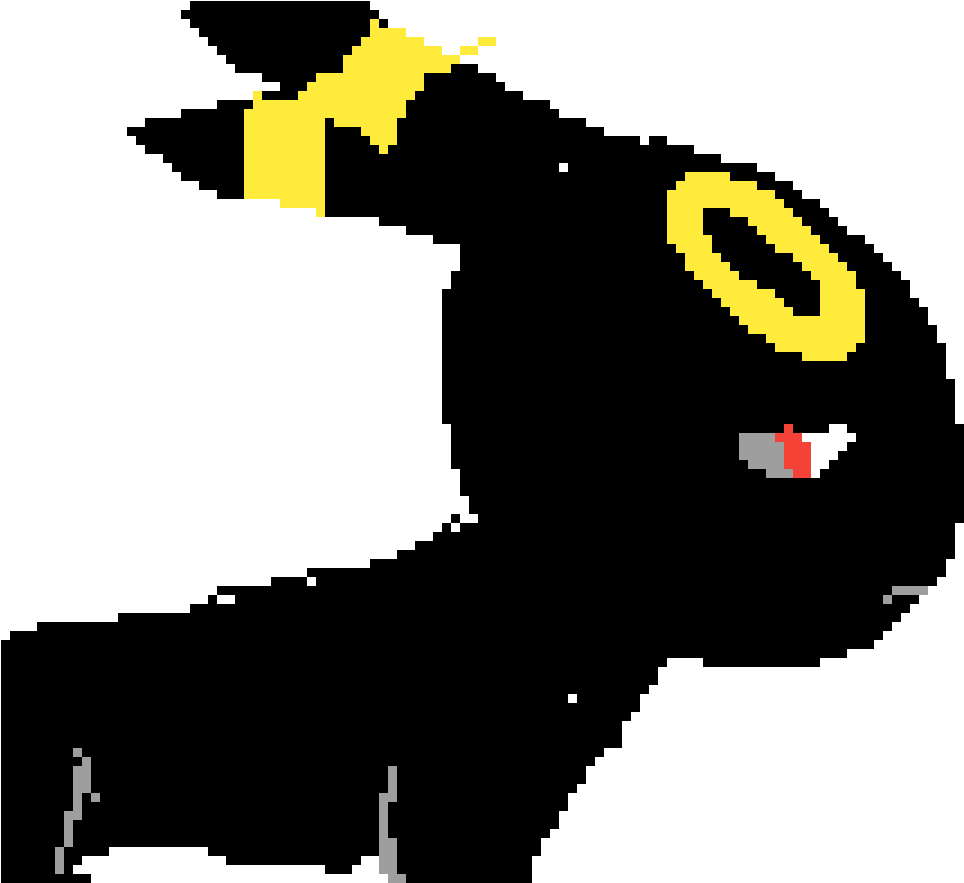 Umbreon - Bold Letter (1125x900), Png Download