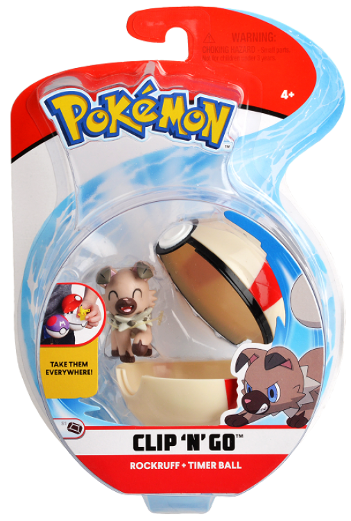 Pokémon Clip N Go Rockruff & Timer Ball - Pokemon Clip N Go (750x750), Png Download