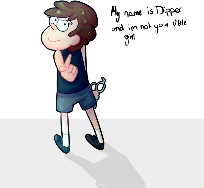 Transgender Drawing Gravity Falls - Cartoon (680x680), Png Download