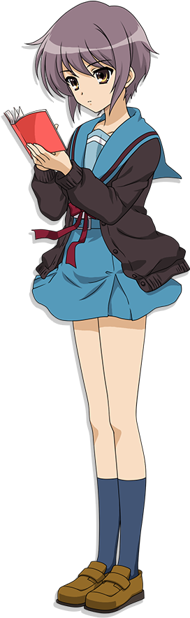 Yuki Nagato - Yuki Nagato Full Body (392x964), Png Download