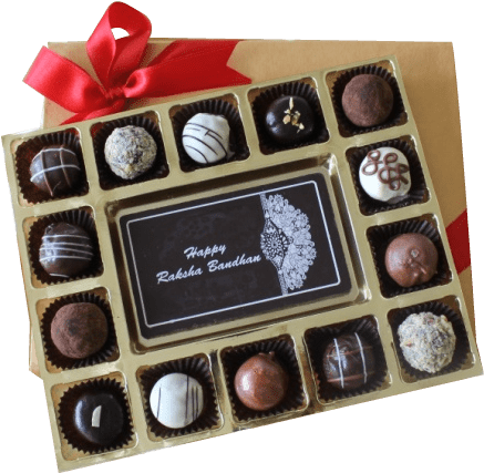 Jus' Trufs Happy Raksha Bandhan With Belgian Truffles - Chocolates For Raksha Bandhan (700x700), Png Download