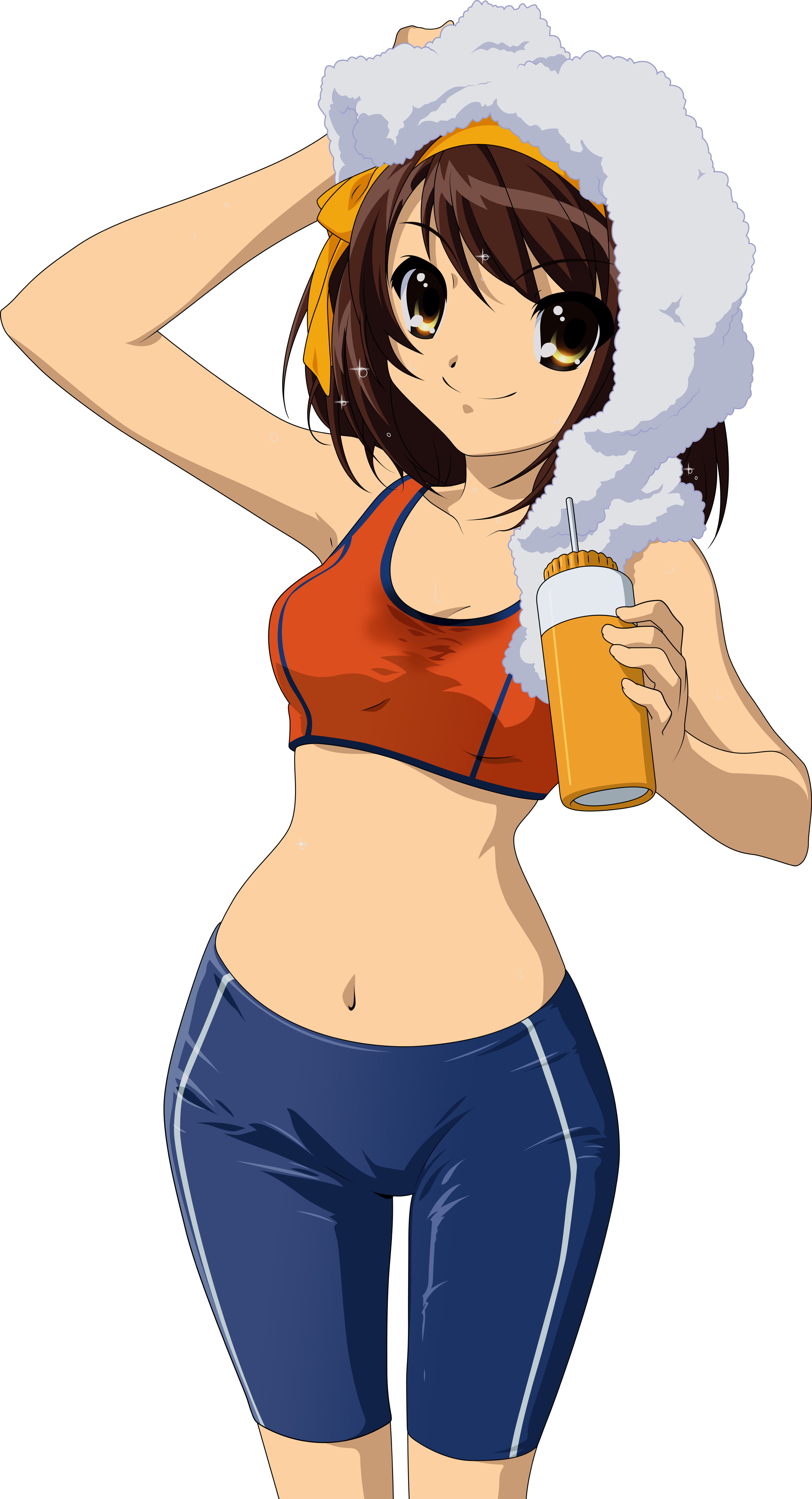 Original) Loading Suzumiya Haruhi - Cartoon (2898x5348), Png Download