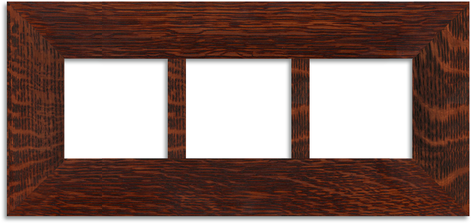 Craftsman Oak Triple 2-inch Oak Park Frame Hung Horizontally - Cylinder Head (1000x1000), Png Download