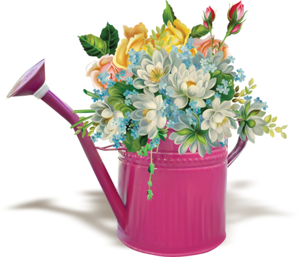 Bouquets, Flowers, Tube, Flowers - White Flower Watercolor Png (600x515), Png Download