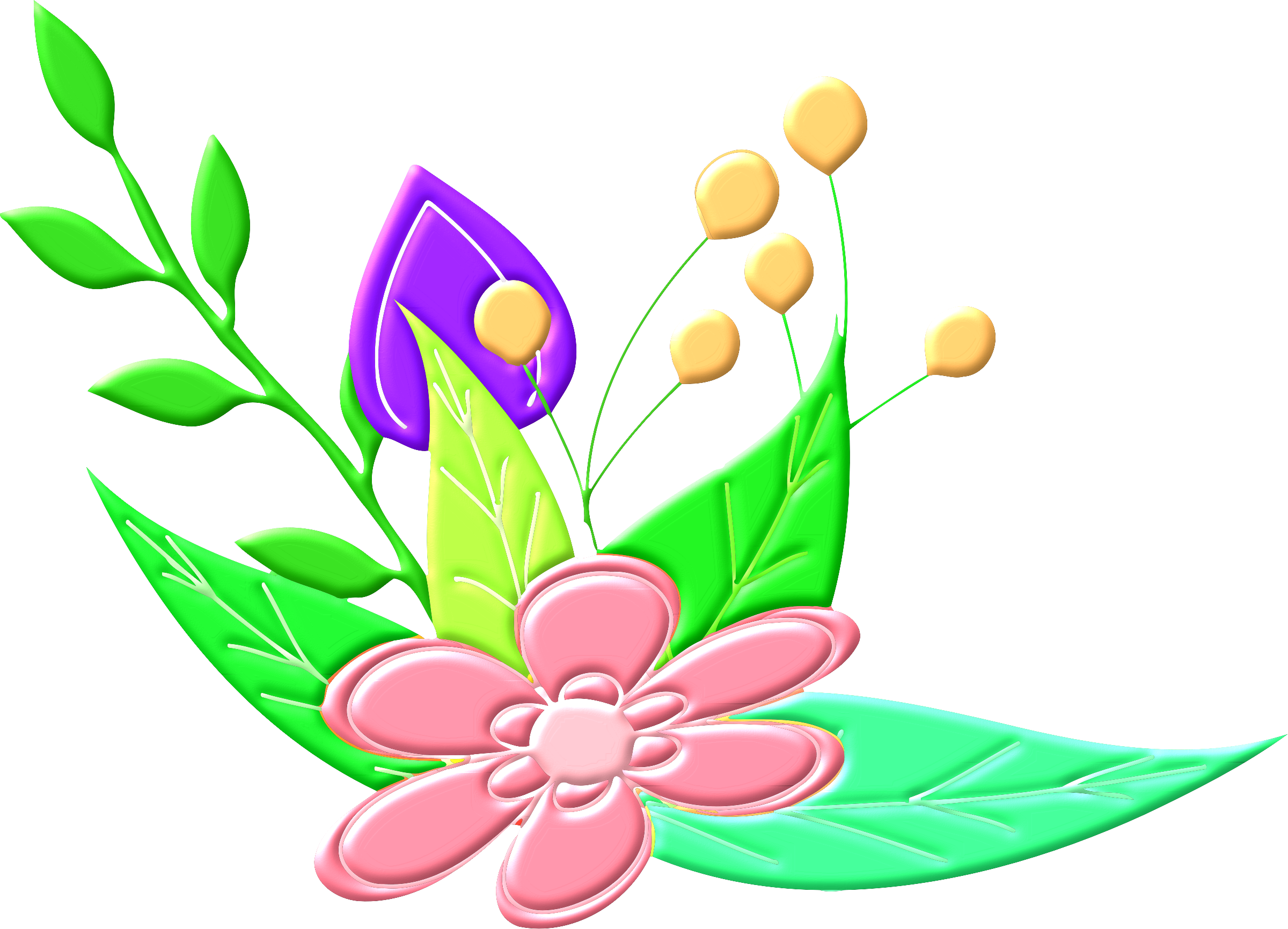Free Photos Vector Images Fl Design Vector Clipart - Flower Public Domain Clipart (2400x1732), Png Download