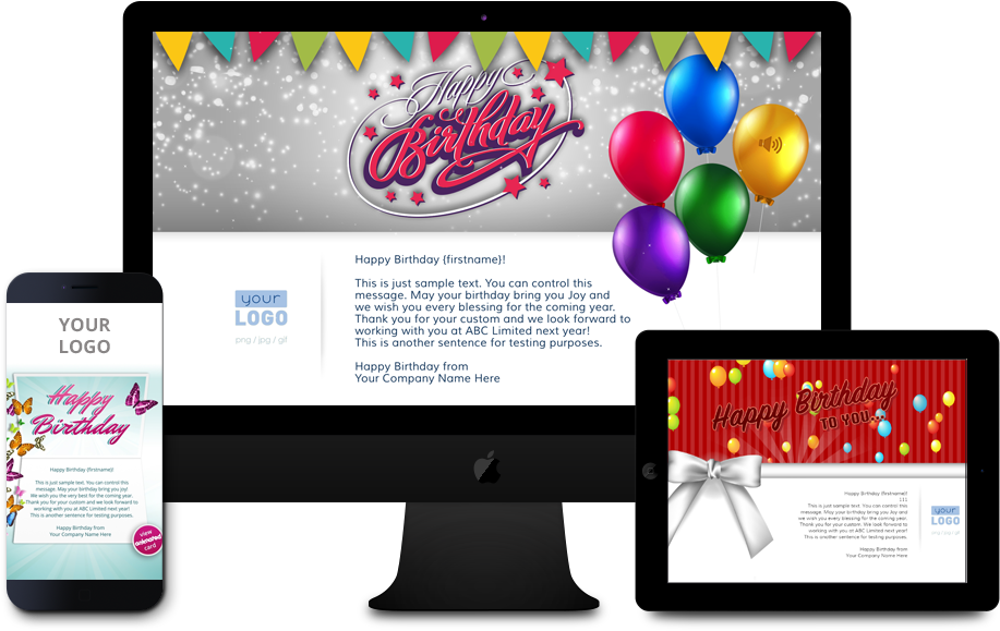 Personalised Business Birthday Ecards Compatible With - Greeting Card (920x587), Png Download