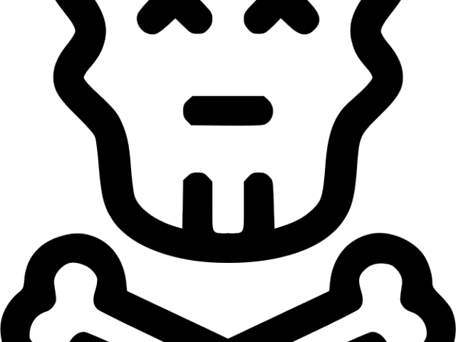 Danger Clipart Skull Bone (640x480), Png Download