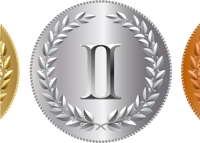 Medal Clipart Gold Silver - Gold Silver Bronze Medal Icon (640x480), Png Download