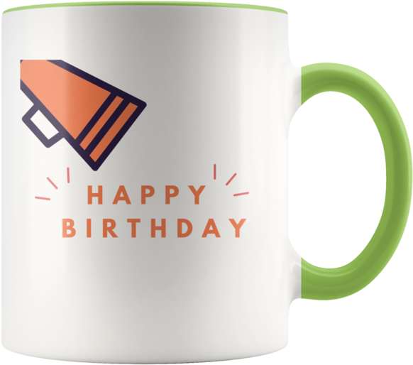 Bullhorn Happy Birthday Mug - Mesa Arts Center (600x600), Png Download