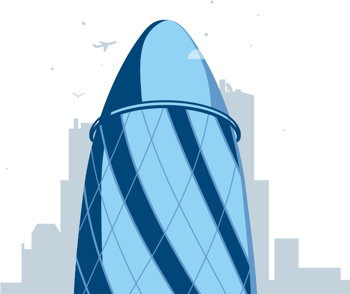 City Of London - Commercial Building (1303x618), Png Download