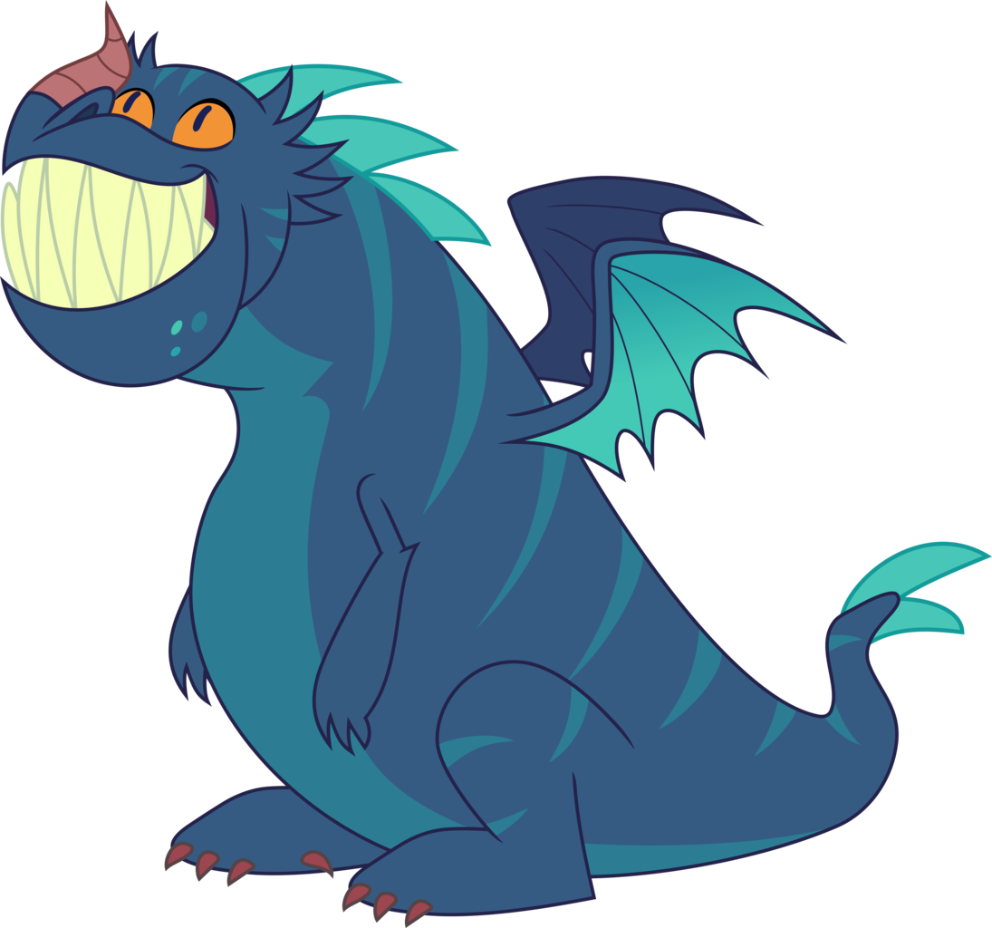 Blue Dragon Clipart Transparent Background - Cartoon (1095x1024), Png Download