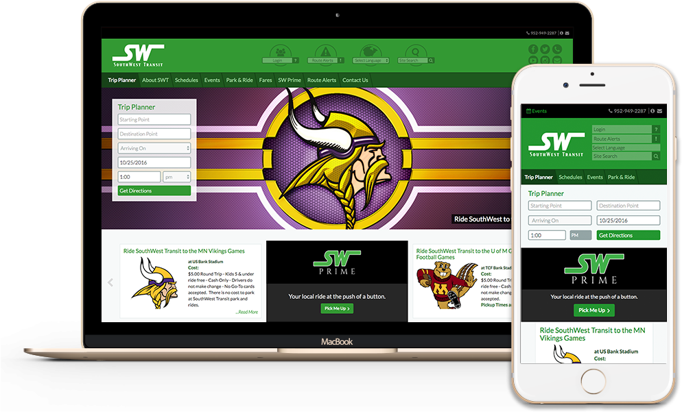 Southwest Transit Website - Iphone (1028x635), Png Download