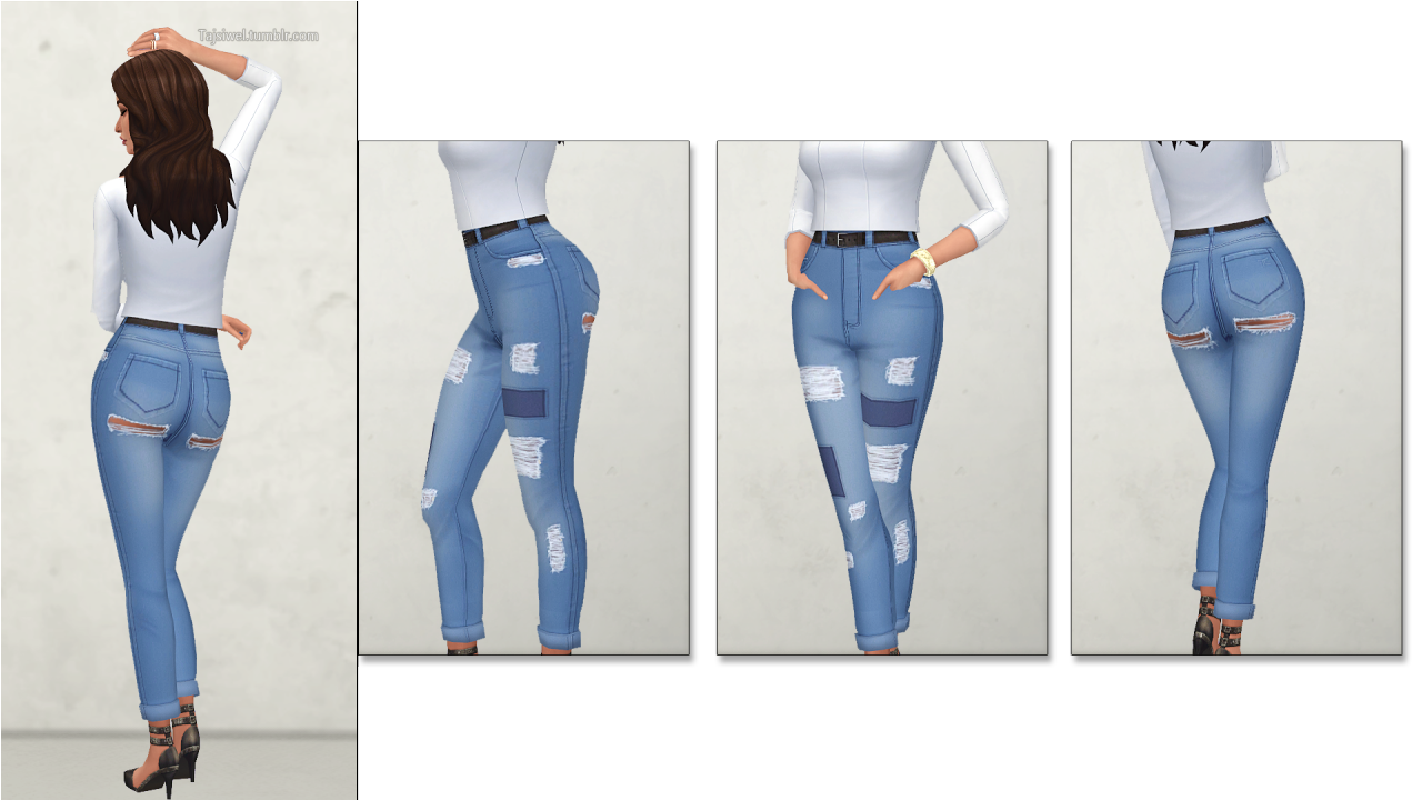 Picture Royalty Free Download Love Cc Finds Tajsiwel - Tl Rossen Af Jeans (1280x719), Png Download