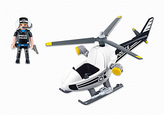 Playmobil - Playmobil Police Helicopter (600x600), Png Download