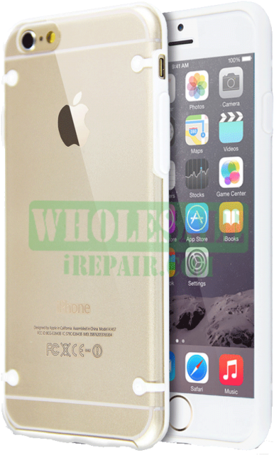 Iphone 6 Plus White Transparent Bumper Protector Case - Iphone 6s (700x700), Png Download