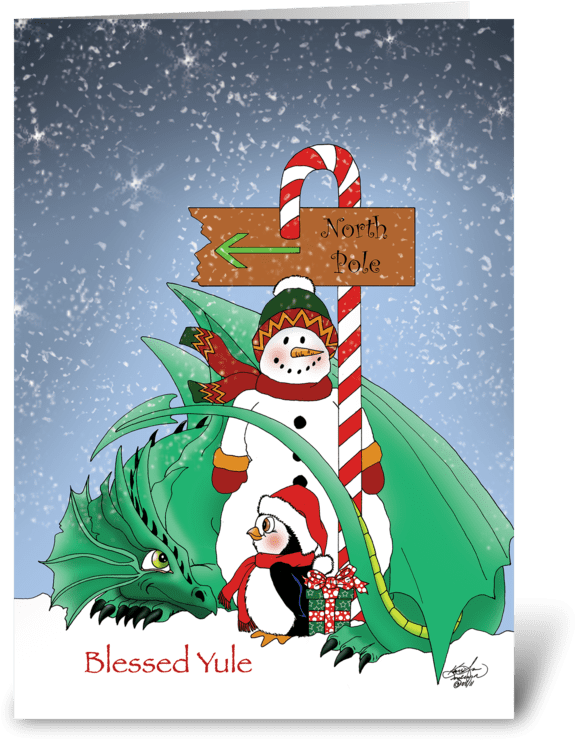 North Pole Greeting Card - Gift (700x792), Png Download