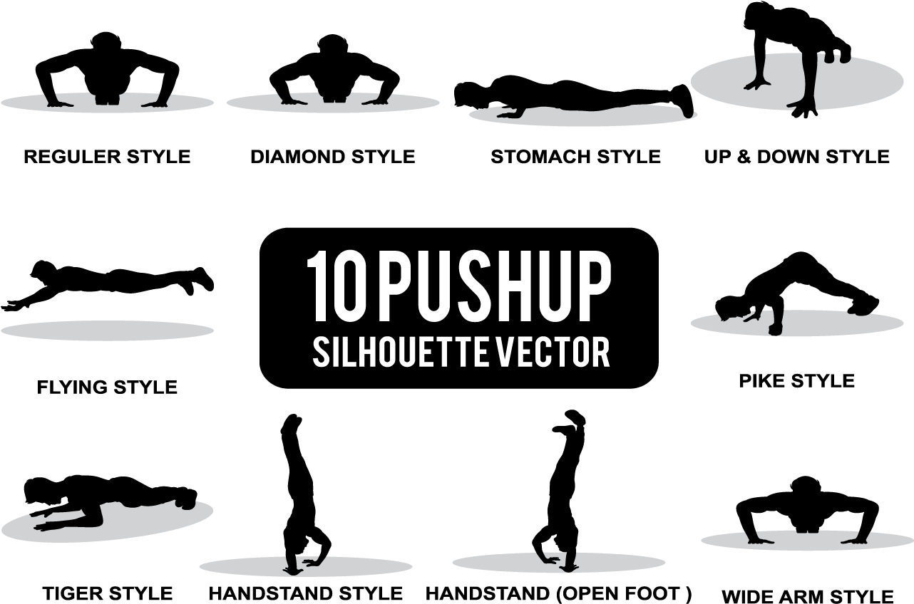 Pushups Style (1400x980), Png Download