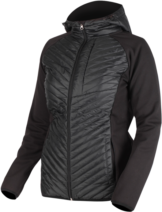 Fxr W Phoenix Quilted Hoodie Black/charcoal - Sweatshirt (532x700), Png Download