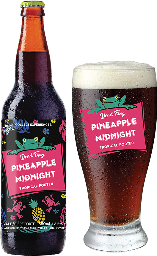 Pineapple Midnight Tropical Porter - Dead Frog Winter Beeracle (543x877), Png Download