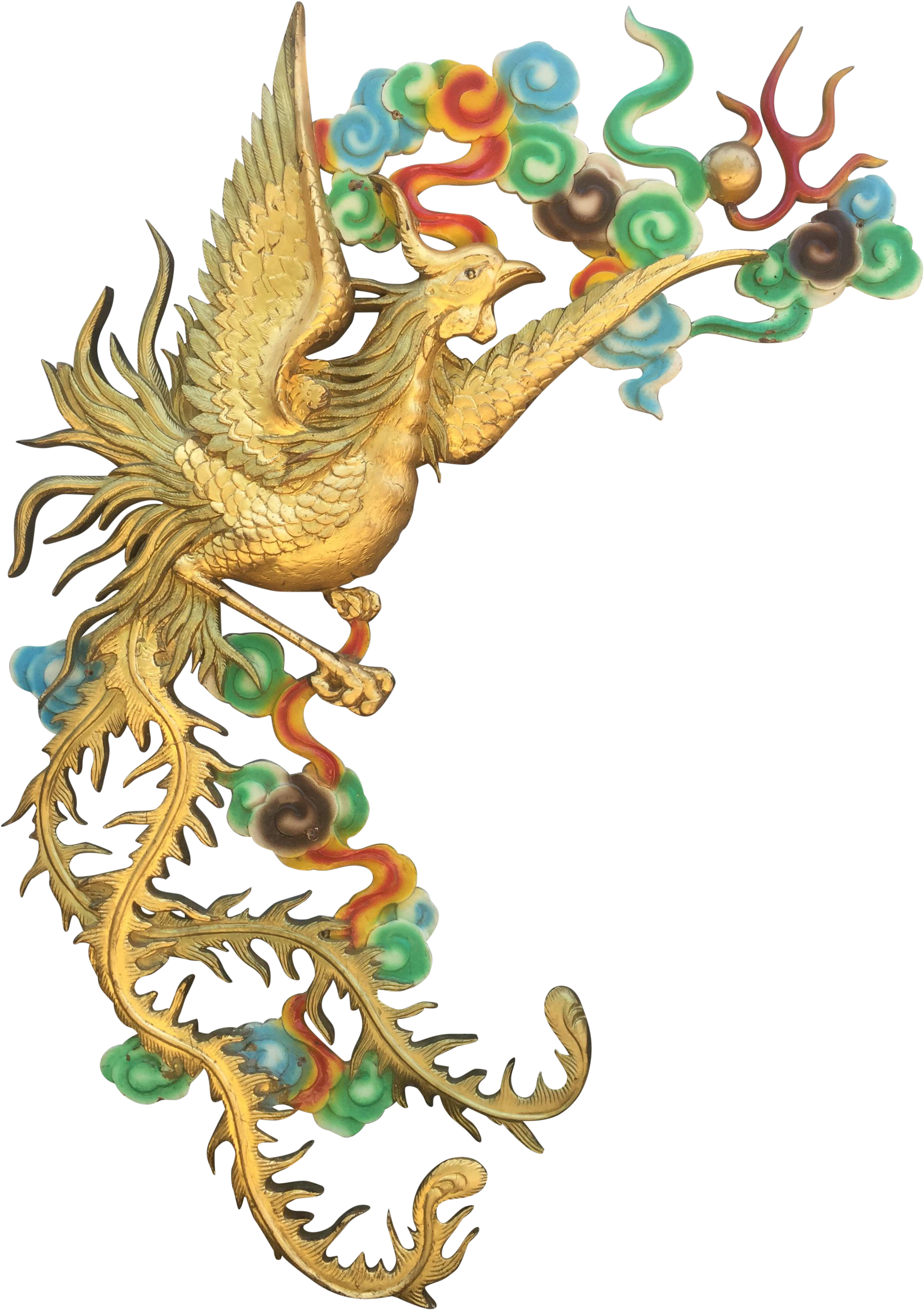 Image Black And White Stock Vintage Carved Wood Wall - Asian Phoenix (2193x3109), Png Download