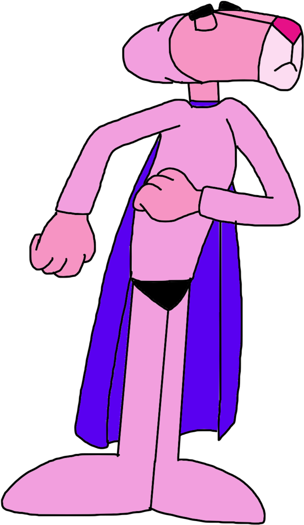 The Pink Panther As Superhero By Marcospower1996 (613x1058), Png Download