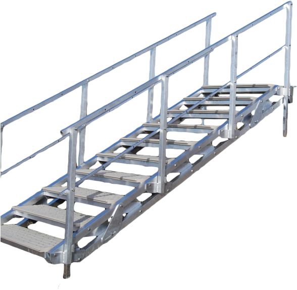 10 Step Articulating Stair - Handrail (600x600), Png Download