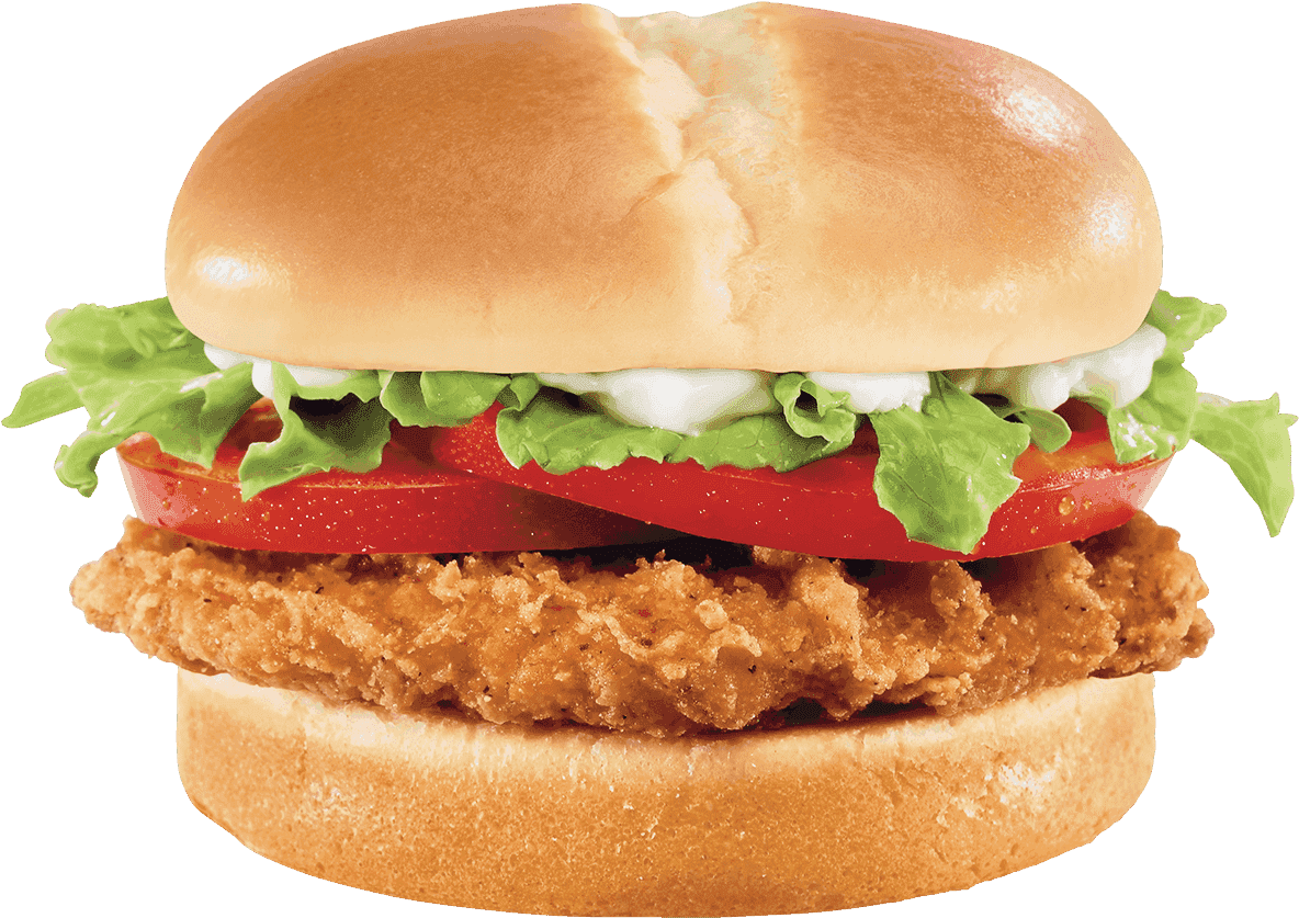 Jack In The Box Chicken Burger (1280x1280), Png Download