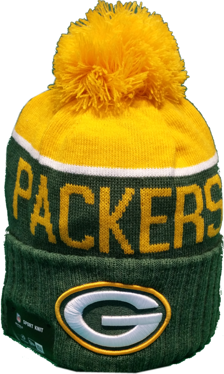 Green Bay Packers Sideline Toque Pom Knit More Than - Beanie (453x755), Png Download