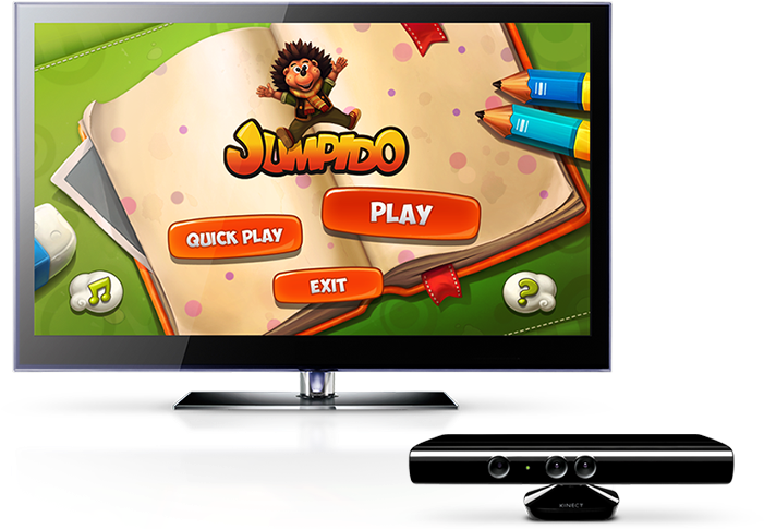 Jumpido On Tv With Kinect - Xbox 360 Kinect (820x484), Png Download