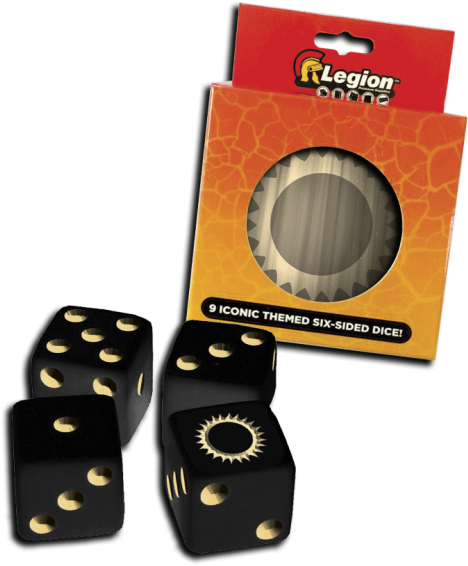 D6 Dice Tin - Legion D6 Dice Tin Iconic Sun (600x600), Png Download