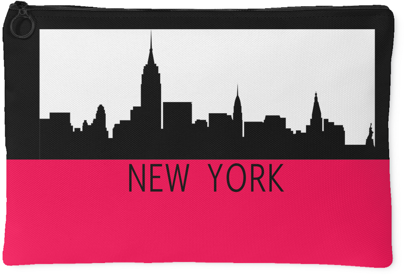 New York City Skyline Zipper Accessory Clutch Available - Hudson River (1024x1024), Png Download