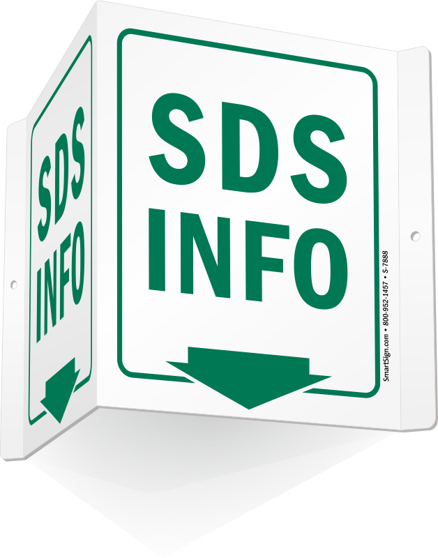 Sds Info With Bottom Arrow 2-sided Projecting Sign - Sign (628x800), Png Download
