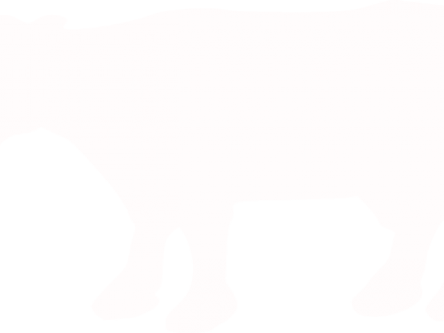 Silhouette Clipart Cow - Silhouette (640x480), Png Download