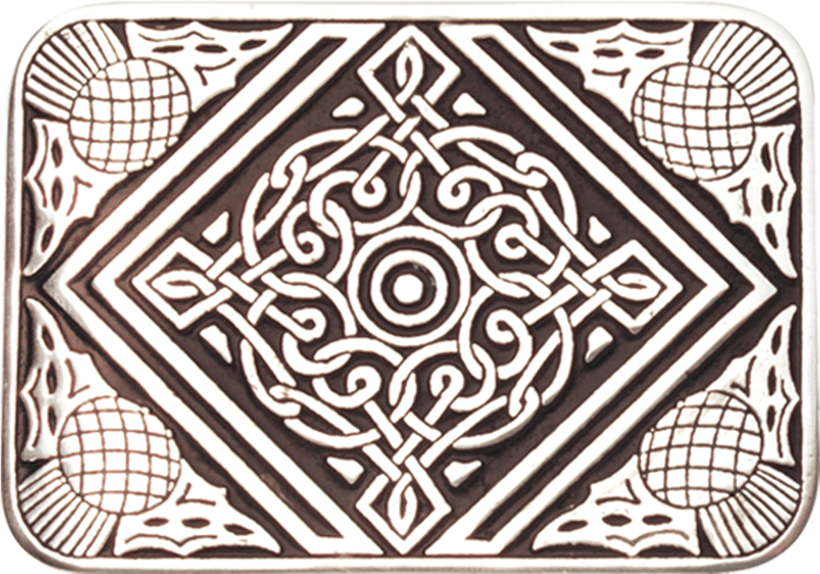 Celtic Belt Buckle With Thistle Border - Celtic Knot (1200x1200), Png Download