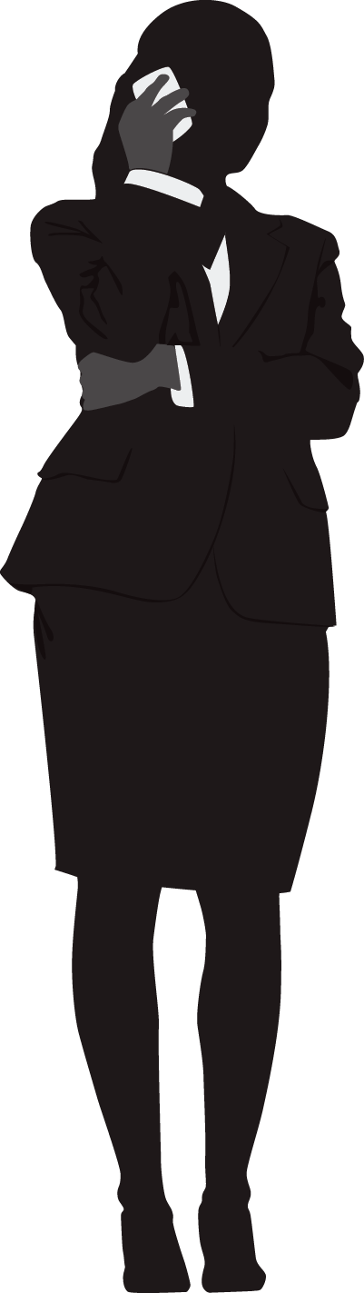 Woman Silhouette (401x1423), Png Download