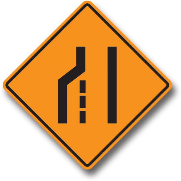 Left Lane Closed (700x700), Png Download