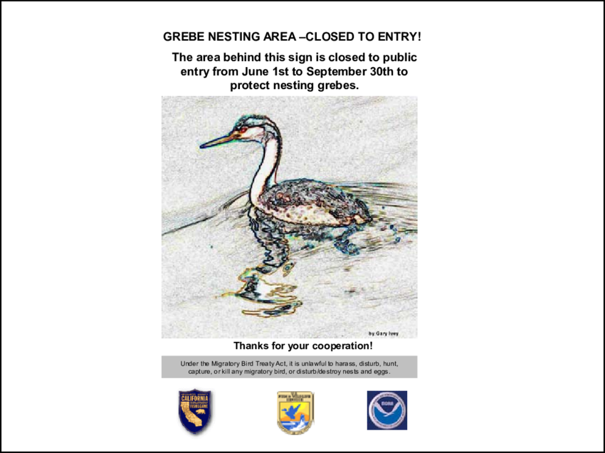Draft Closed Area Sign For Grebe Conservation At Recreational - Vegetation Map Of California (850x636), Png Download