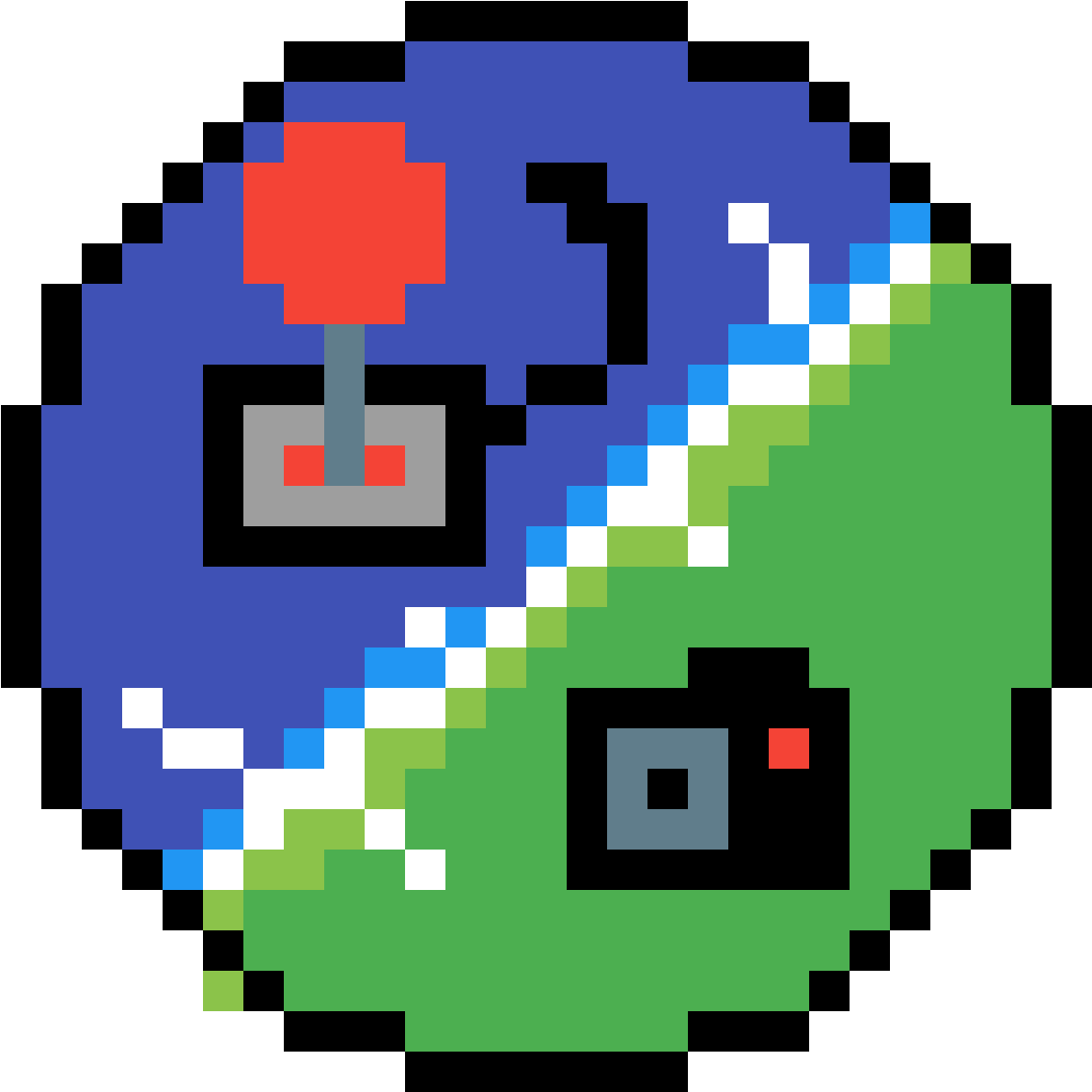 Logo - Planet Pixel Art Png (1376x1376), Png Download