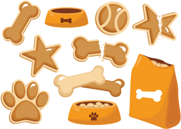 Dog Biscuit Icons Vector - Cartoon Dog Biscuit Transparent (700x490), Png Download