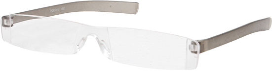 Reading Glasses Seattle Black Transparent Large View - Metal (600x600), Png Download