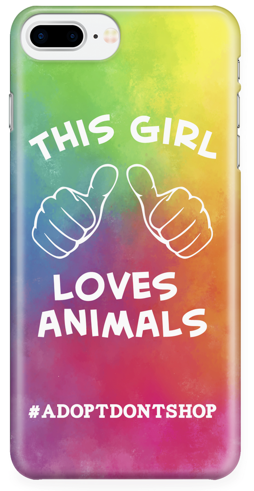 Iphone 7/7s Plus For The Love Of Animals Phone Case - Mobile Phone Case (1024x1024), Png Download