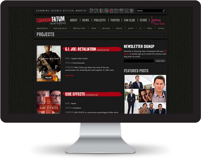 Channing Tatum Unwrapped Website - Led-backlit Lcd Display (1080x600), Png Download