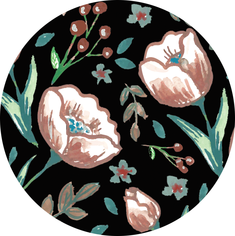 Early Spring Pattern Circle Largest (1000x1003), Png Download