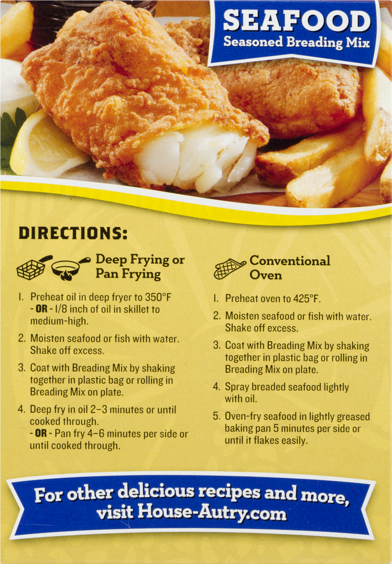 House Autry Seafood Breader - Fish And Chips (1800x1800), Png Download