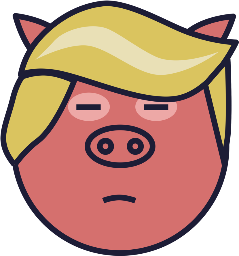 Trump Pig 3 (1000x1294), Png Download