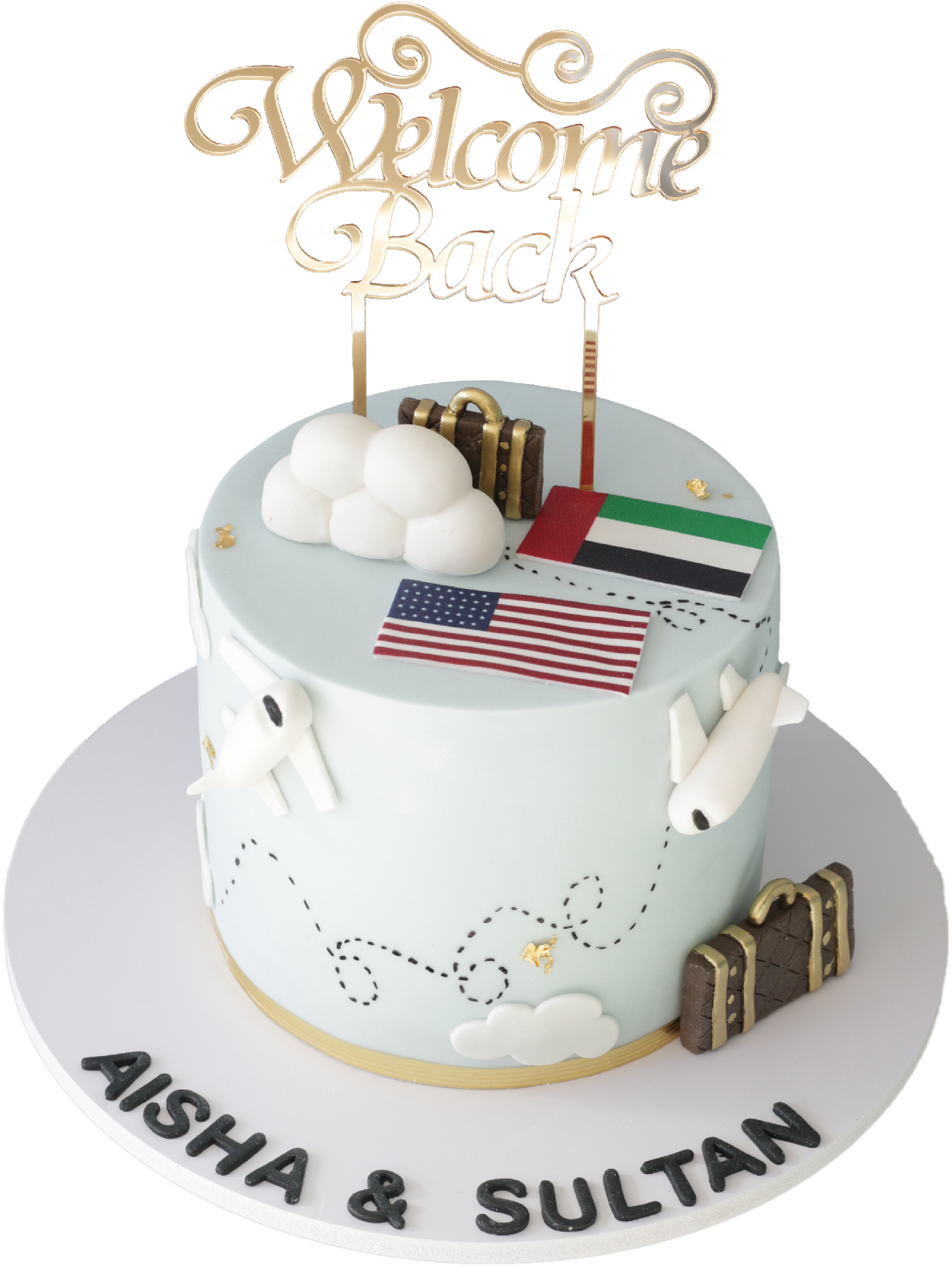 Welcome Back Cake Usa To Uae - Birthday Cake (1500x2100), Png Download